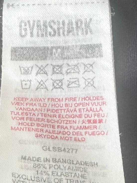 Gymshark Black Sports Bra with White Logo Band - Picture 2 of 2